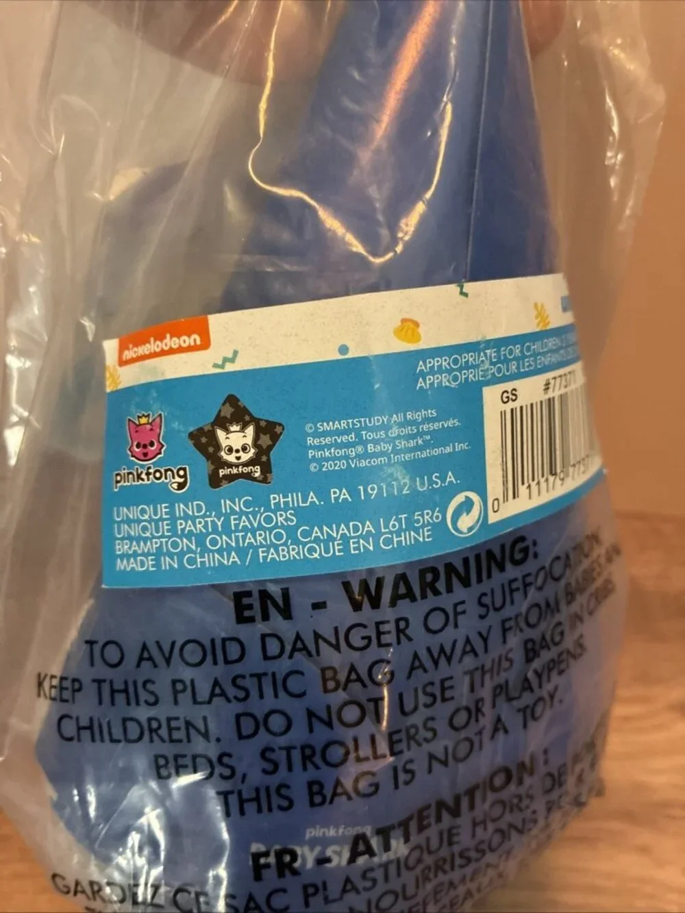 Baby Shark Birthday Party Hats 8 Count Kids Blue Cone Hats 2020 New Sealed